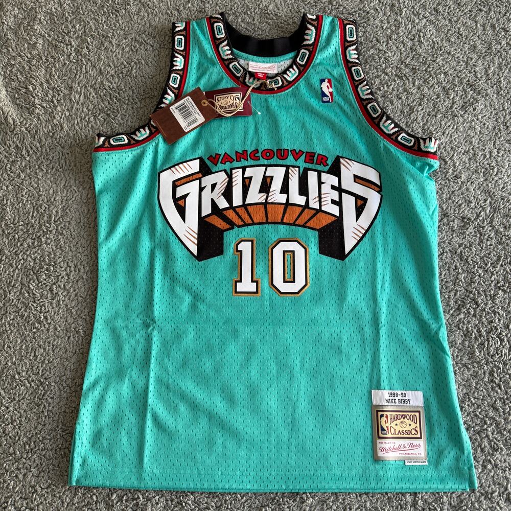 NWT Mitchell & Ness NBA Vancouver Grizzlies Mike Bibby 98-99 HWC Jersey Sz L